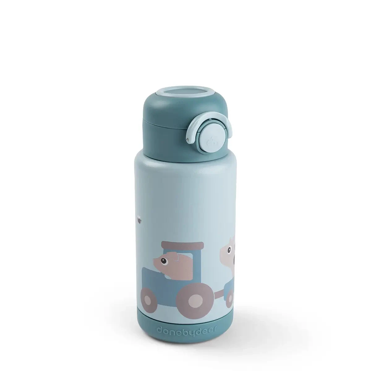 Done By Deer Insulated Bottle - Tiny Farm - Blue - 340 Ml 3 Done By Deer Insulated Bottle - Tiny Farm - Blue - 340 Ml