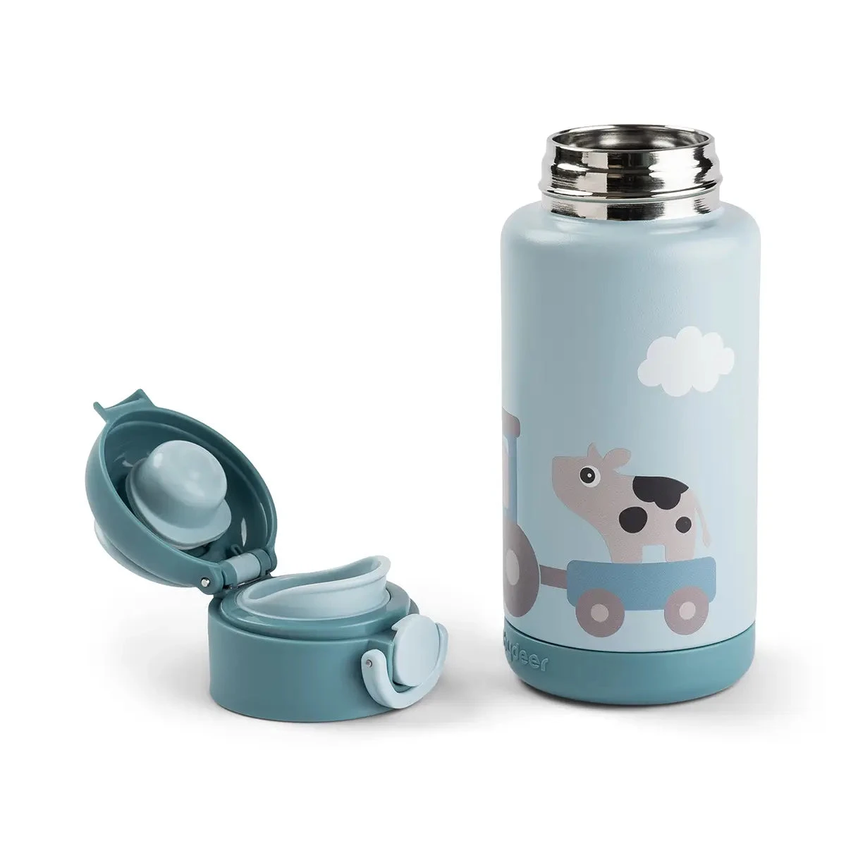Done By Deer Insulated Bottle - Tiny Farm - Blue - 340 Ml 5 Done By Deer Insulated Bottle - Tiny Farm - Blue - 340 Ml - Image 3
