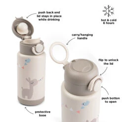 Done By Deer Insulated Bottle - Celebration - Sand - 340 Ml -Done By Deer 1051749 70