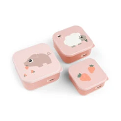 Done By Deer Snack Box Set 3 Pcs - Tiny Farm - Powder