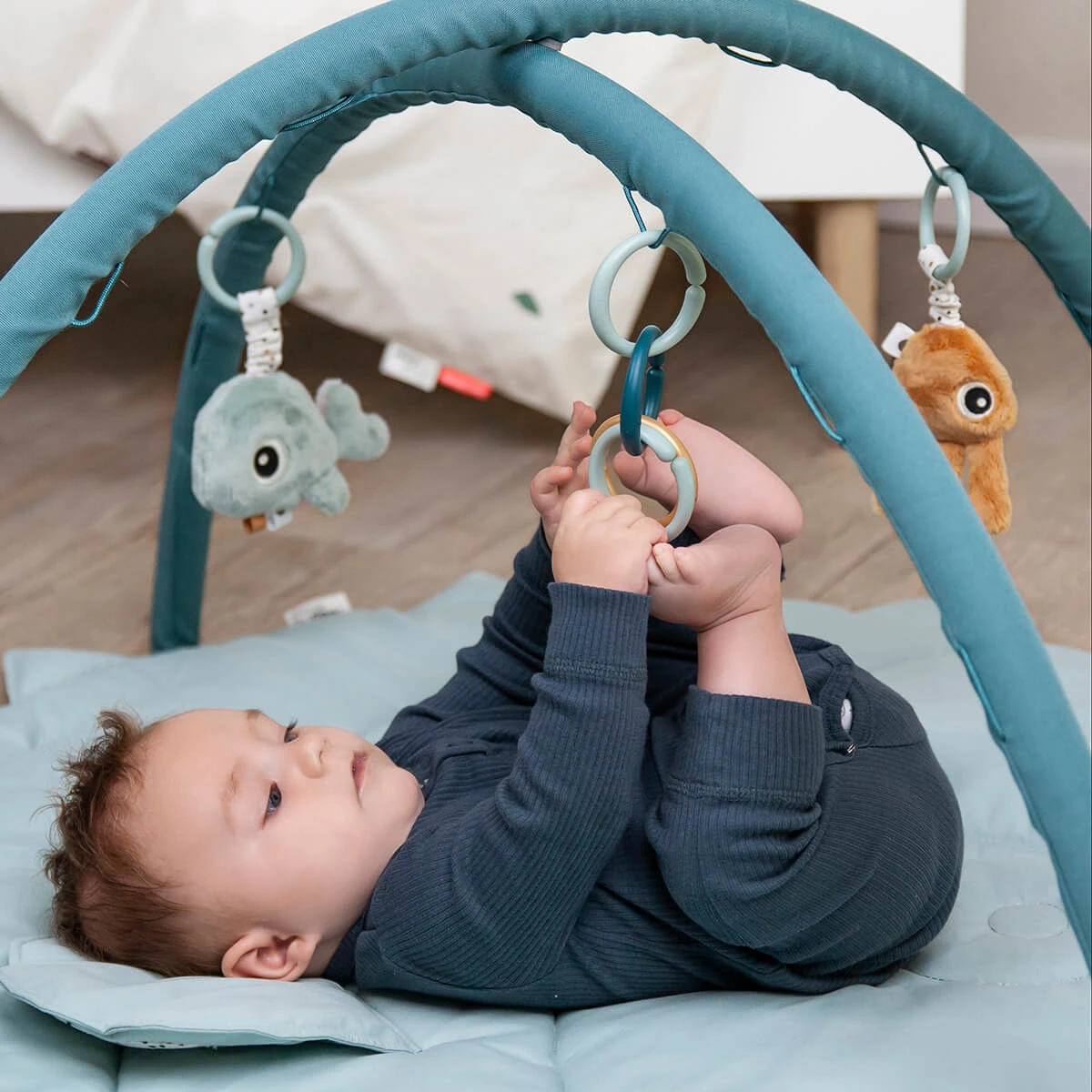 Done By Deer Activity Play Mat - Sea Friends - Blue 4 Done By Deer Activity Play Mat - Sea Friends - Blue - Image 2