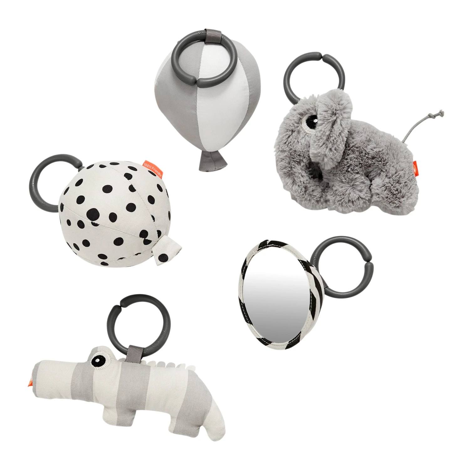 Done By Deer Activity Play Mat - Deer Friends - Grey 5 Done By Deer Activity Play Mat - Deer Friends - Grey - Image 3