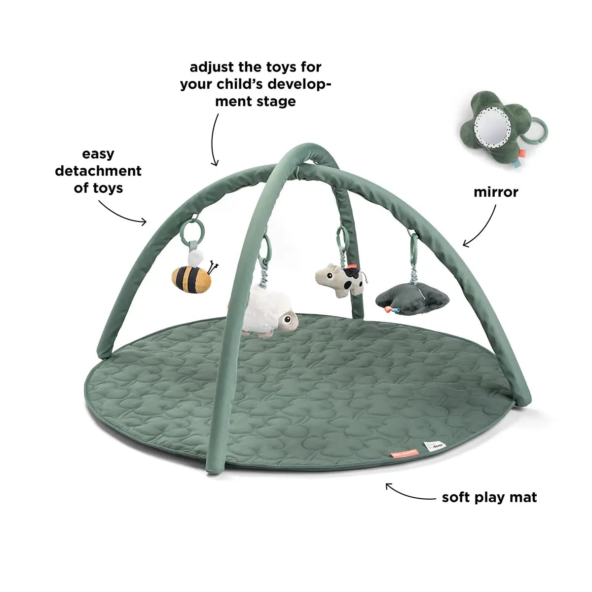 Done By Deer Activity Play Mat - Tiny Farm - Green 5 Done By Deer Activity Play Mat - Tiny Farm - Green - Image 3