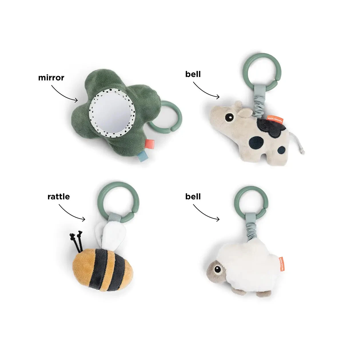 Done By Deer Activity Play Mat - Tiny Farm - Green 6 Done By Deer Activity Play Mat - Tiny Farm - Green - Image 4