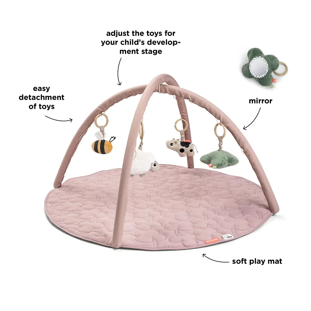 Done By Deer Activity Play Mat - Tiny Farm - Powder 5 Done By Deer Activity Play Mat - Tiny Farm - Powder - Image 3