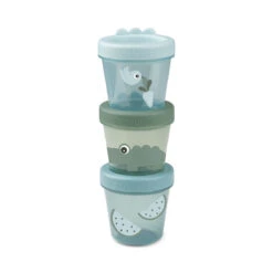 Done By Deer Baby Food Container 3-pack - Croco - Green