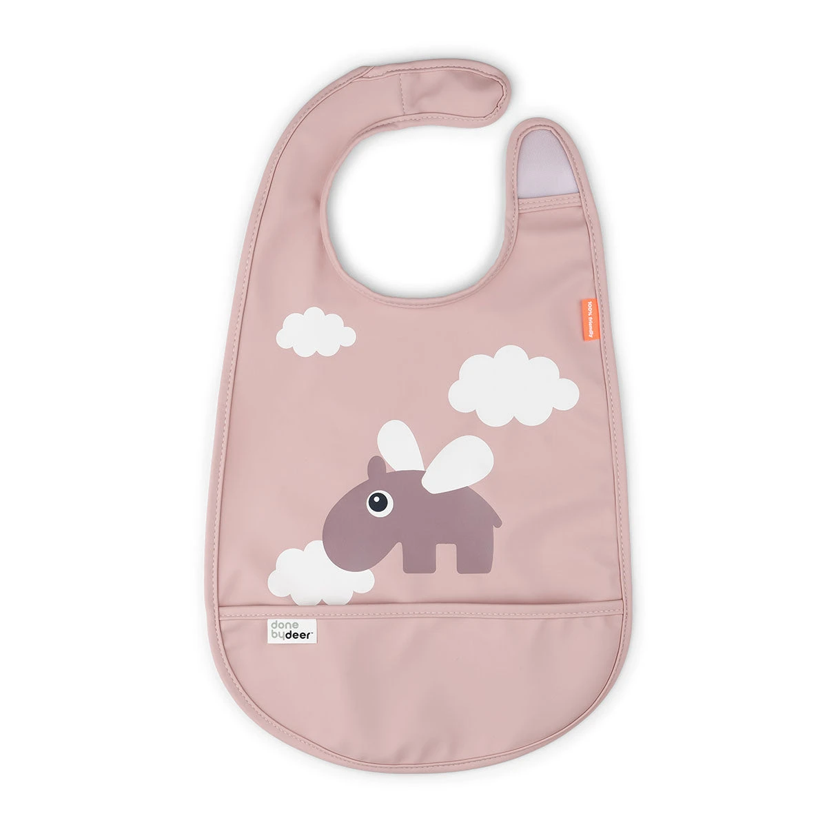 Done By Deer Bib W/velcro - Happy Clouds - Powder 3 Done By Deer Bib W/velcro - Happy Clouds - Powder