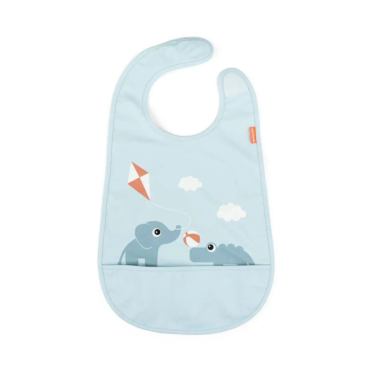 Done By Deer Bib W/velcro - Playground - Blue 3 Done By Deer Bib W/velcro - Playground - Blue