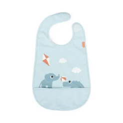 Done By Deer Bib W/velcro - Playground - Blue