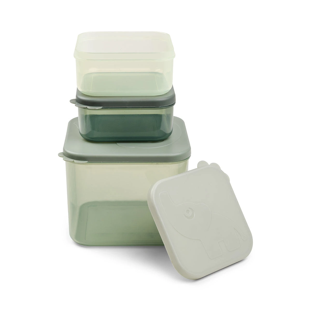 Done By Deer Food Storage Container Set L - Elphee - Green 4 Done By Deer Food Storage Container Set L - Elphee - Green - Image 2