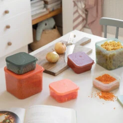 Done By Deer Food Storage Container Set L - Elphee - Papaya -Done By Deer Food storage container set L Elphee Papaya 5 LS