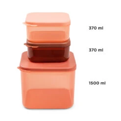 Done By Deer Food Storage Container Set L - Elphee - Papaya -Done By Deer Food storage container set L Elphee Papaya Front 2 PS