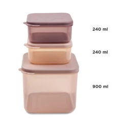 Done By Deer Food Storage Container Set M - Elphee - Powder -Done By Deer Food storage container set M Elphee Powder Front 2 PS