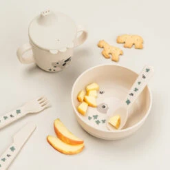 Done By Deer Foodie Bowl Set - Tiny Farm - Sand