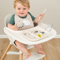 Done By Deer Foodie Compartment Plate - Tiny Farm - Sand -Done By Deer Foodie compartment plate Tiny farm Sand 5