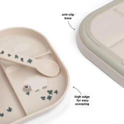 Done By Deer Foodie Compartment Plate - Tiny Farm - Sand -Done By Deer Foodie compartment plate Tiny farm Sand arrowswithfunctions 3 PS