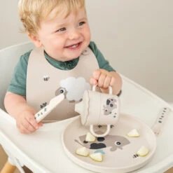 Done By Deer Foodie Cutlery Set - Tiny Farm - Sand -Done By Deer Foodie cutlery set Tiny farm Sand 4