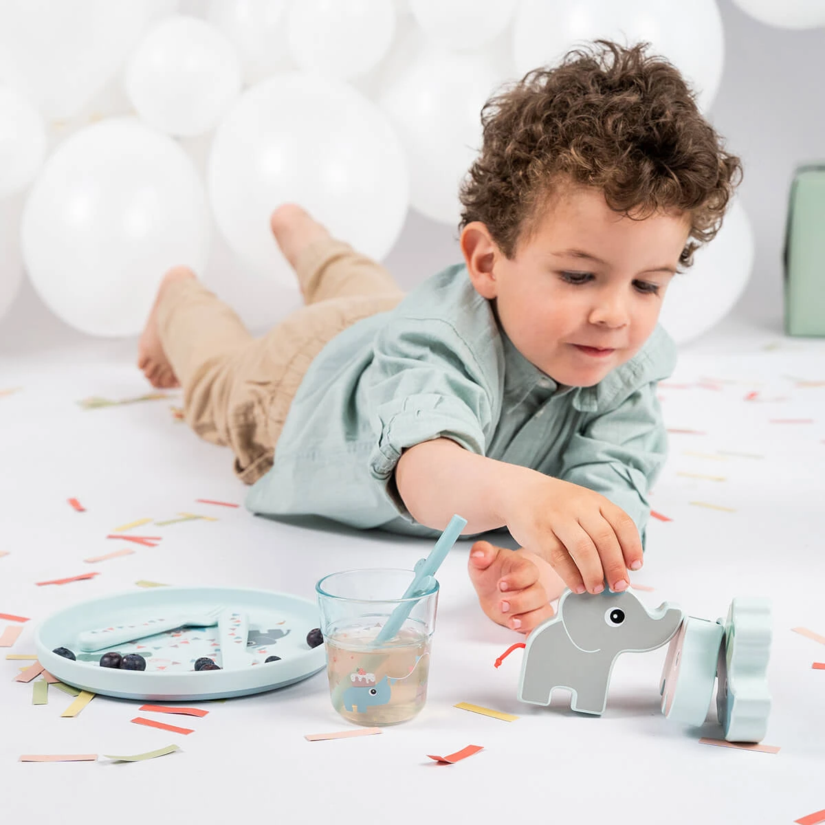 Done By Deer Foodie Dinner Set - Celebration - Blue 8 Done By Deer Foodie Dinner Set - Celebration - Blue - Image 6