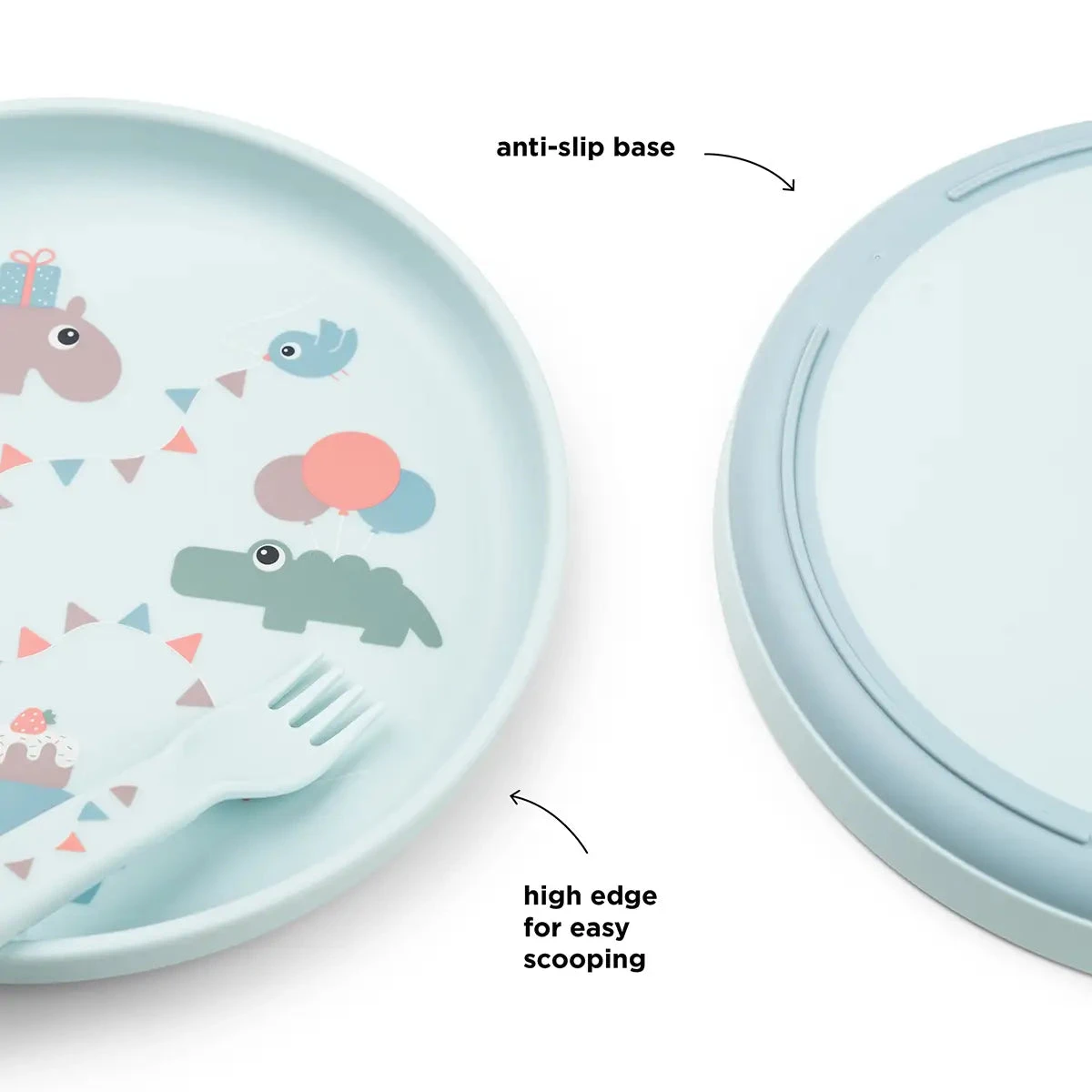 Done By Deer Foodie Dinner Set - Celebration - Blue 4 Done By Deer Foodie Dinner Set - Celebration - Blue - Image 2