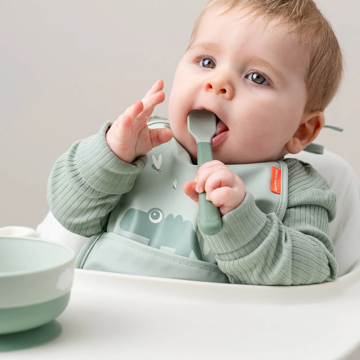 Done By Deer Foodie Easy-grip Baby Spoon 3-pack - Blue 7 Done By Deer Foodie Easy-grip Baby Spoon 3-pack - Blue - Image 5