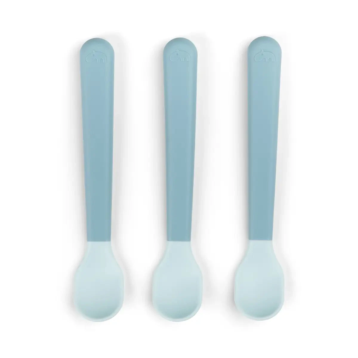 Done By Deer Foodie Easy-grip Baby Spoon 3-pack - Blue 3 Done By Deer Foodie Easy-grip Baby Spoon 3-pack - Blue