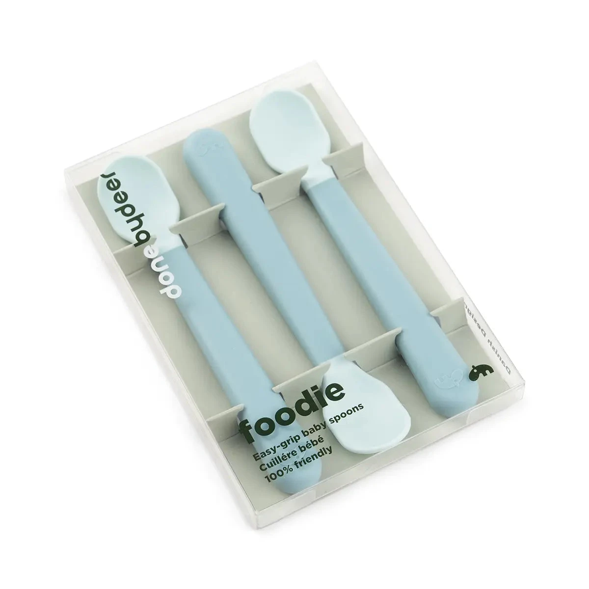 Done By Deer Foodie Easy-grip Baby Spoon 3-pack - Blue 8 Done By Deer Foodie Easy-grip Baby Spoon 3-pack - Blue - Image 6