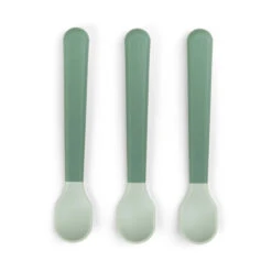 Done By Deer Foodie Easy-grip Baby Spoon 3-pack - Green