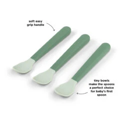 Done By Deer Foodie Easy-grip Baby Spoon 3-pack - Green 12 Done By Deer Foodie Easy-grip Baby Spoon 3-pack - Green -Done By Deer Foodie easy grip baby spoon 3 pack Green Function 4 PS