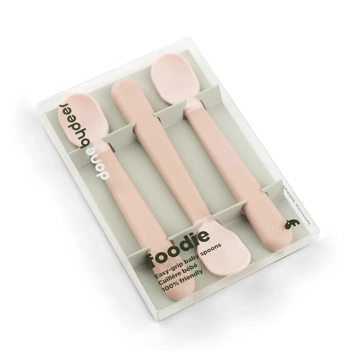 Done By Deer Foodie Easy-grip Baby Spoon 3-pack - Powder 6 Done By Deer Foodie Easy-grip Baby Spoon 3-pack - Powder - Image 4