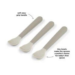 Done By Deer Foodie Easy-grip Baby Spoon 3-pack - Sand 10 Done By Deer Foodie Easy-grip Baby Spoon 3-pack - Sand -Done By Deer Foodie easy grip baby spoon 3 pack Sand Function 4 PS