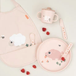 Done By Deer Foodie Plate - Tiny Farm - Powder -Done By Deer Foodie plate Tiny farm Powder 4