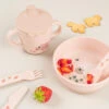Done By Deer Foodie Bowl Set - Tiny Farm - Powder 1 Done By Deer Foodie Bowl Set - Tiny Farm - Powder -Done By Deer Foodie spout cup Tiny farm Powder 4 1
