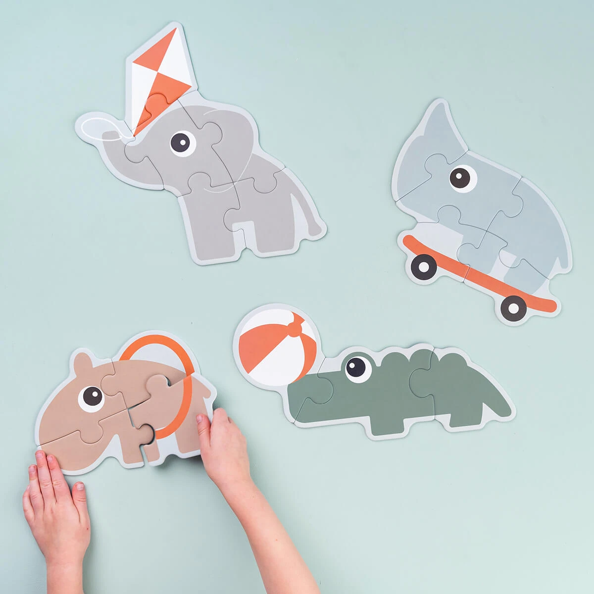 Done By Deer Jigsaw Puzzle Set - Playground - Colour Mix 4 Done By Deer Jigsaw Puzzle Set - Playground - Colour Mix - Image 2