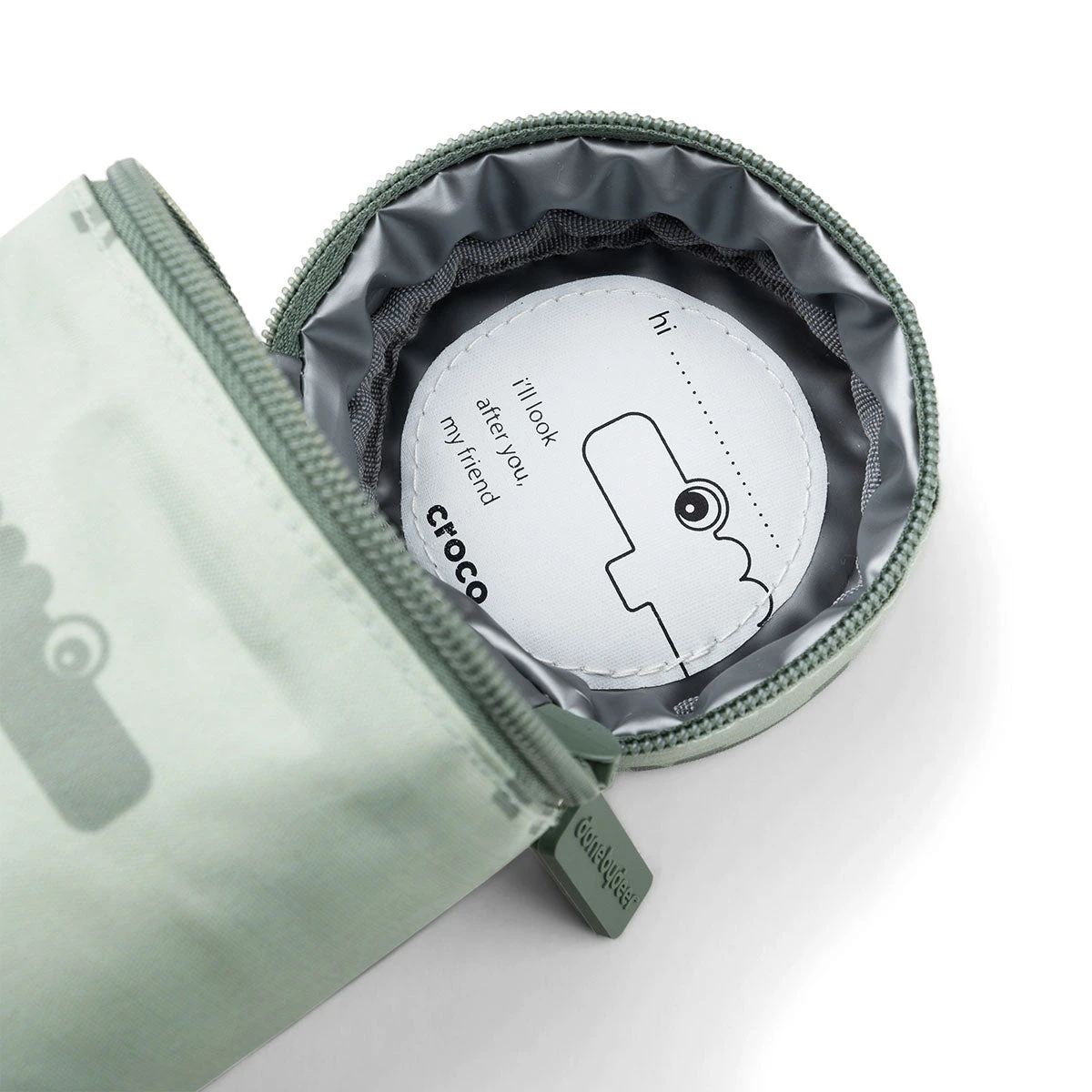 Done By Deer Kids Insulated Bottle Holder - Croco - Green 4 Done By Deer Kids Insulated Bottle Holder - Croco - Green - Image 2