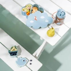 Done By Deer Lunch & Snack Box W/straw Bottle - Playground - Blue -Done By Deer Lunch and snack box w and straw bottle Playground Blue 2 LS