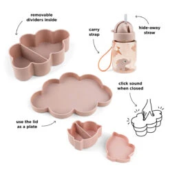 Done By Deer Lunch & Snack Box W/straw Bottle - Playground - Powder 18 Done By Deer Lunch & Snack Box W/straw Bottle - Playground - Powder -Done By Deer Lunch and snack box w and straw bottle Playground Powder Function