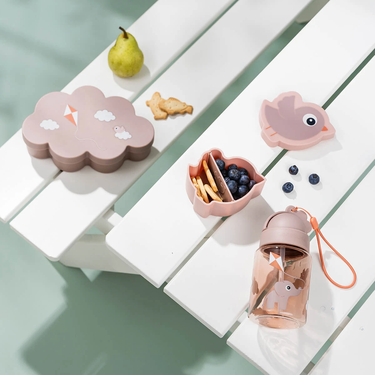 Done By Deer Lunch & Snack Box W/straw Bottle - Playground - Powder 8 Done By Deer Lunch & Snack Box W/straw Bottle - Playground - Powder - Image 6