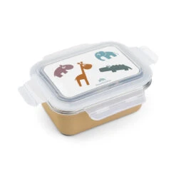 Done By Deer Metal Lunch Box - Deer Friends - Mustard 11 Done By Deer Metal Lunch Box - Deer Friends - Mustard -Done By Deer Metal lunch box Deer friends Mustard Front 2 PS