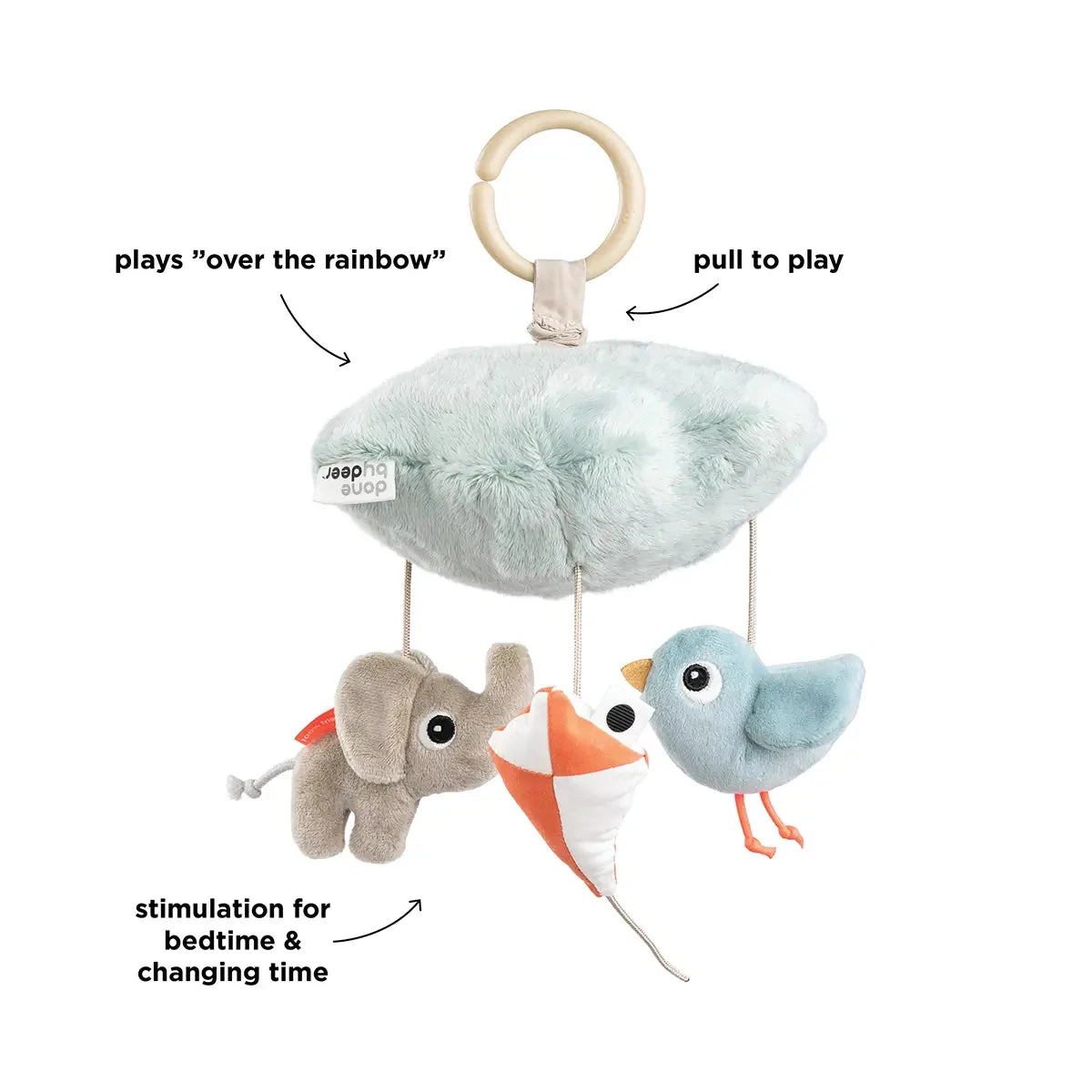 Done By Deer Musical Mobile - Playground - Blue 4 Done By Deer Musical Mobile - Playground - Blue - Image 2