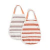 Done By Deer Pull-over Bib 2-pack - Stripes - Papaya/Powder 1 Done By Deer Pull-over Bib 2-pack - Stripes - Papaya/Powder -Done By Deer Pull over bib 2 pack Stripes Papaya and Powder Front PS 1