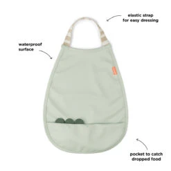 Done By Deer Pull-over Bib - Croco - Green 9 Done By Deer Pull-over Bib - Croco - Green -Done By Deer Pull over bib Croco Green Function 3 PS 1