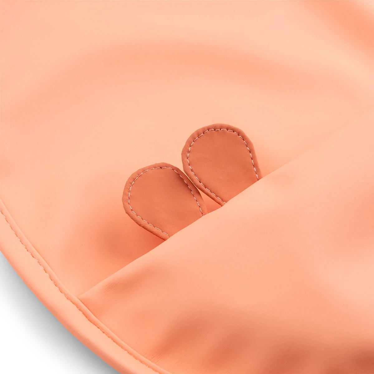 Done By Deer Pull-over Bib - Raffi - Coral 4 Done By Deer Pull-over Bib - Raffi - Coral - Image 2