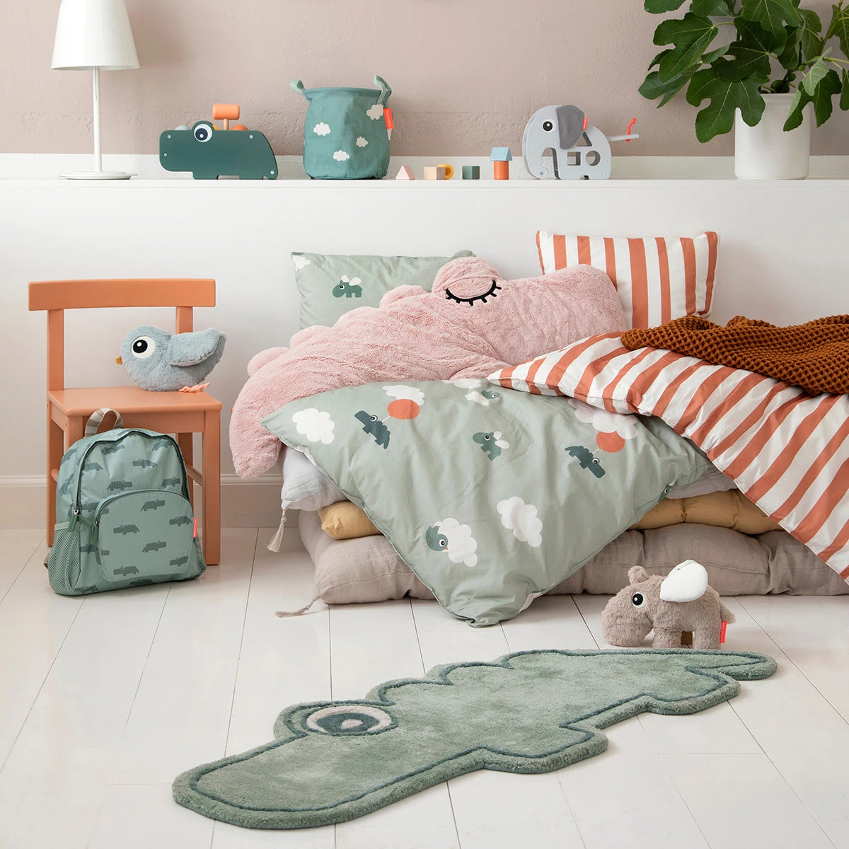 Done By Deer Rug - Croco - Powder 6 Done By Deer Rug - Croco - Powder - Image 4