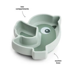 Done By Deer Silicone Stick&Stay Snack Plate - Birdee - Green -Done By Deer Silicone StickandStay snack plate Birdee Green Function 5 PS