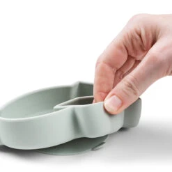 Done By Deer Silicone Stick&Stay Snack Plate - Birdee - Green -Done By Deer Silicone StickandStay snack plate Birdee Green Info 3 PS