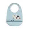 Done By Deer Silicone Bib - Dotti - Blue -Done By Deer Silicone bib Dotti Blue Front PS