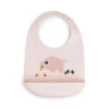 Done By Deer Silicone Bib - Pigee - Powder -Done By Deer Silicone bib Pigee Powder Front PS 1