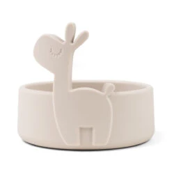 Done By Deer Silicone Bowl Set 2 Pcs - Lalee - Sand/Green -Done By Deer Silicone bowl set 2 pcs Lalee Sand and Green Front 3 PS