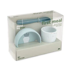 Done By Deer Silicone First Meal Set - Blue -Done By Deer Silicone first meal set Blue Packaging 5 PS