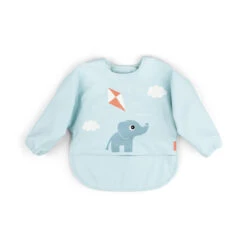 Done By Deer Sleeved Pocket Bib - Playground - Blue